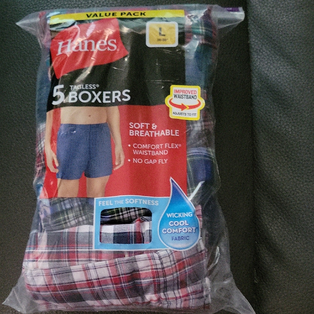 Hanes Men's Boxers - Plaid and Solid Mix